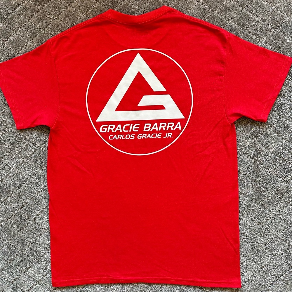 GRACIE BARRA JIU-JITSU Red Short Sleeve XL size Adult T-Shirt